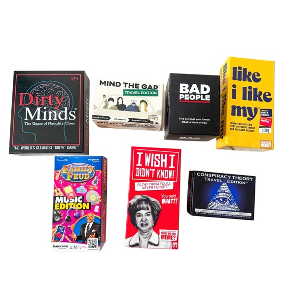 Bundle of 7 Party Board Games – Like New
